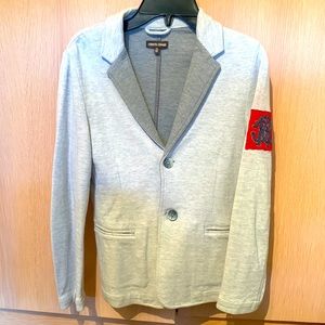 Roberto Cavalli Kids Big Boy Gray Sweatshirt  Jacket Sz 10